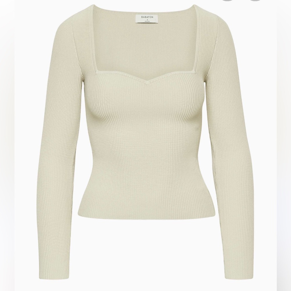 Babaton Cream Sweetheart Contour Long sleeve